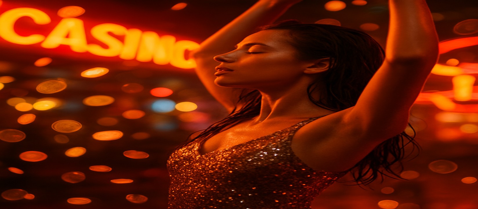 এভিয়েটর গেমে জয়লাভের আনন্দে উদ্দীপিত এক নারী, চারপাশে ছড়িয়ে উড়ে বেড়াচ্ছে স্বর্ণমুদ্রা