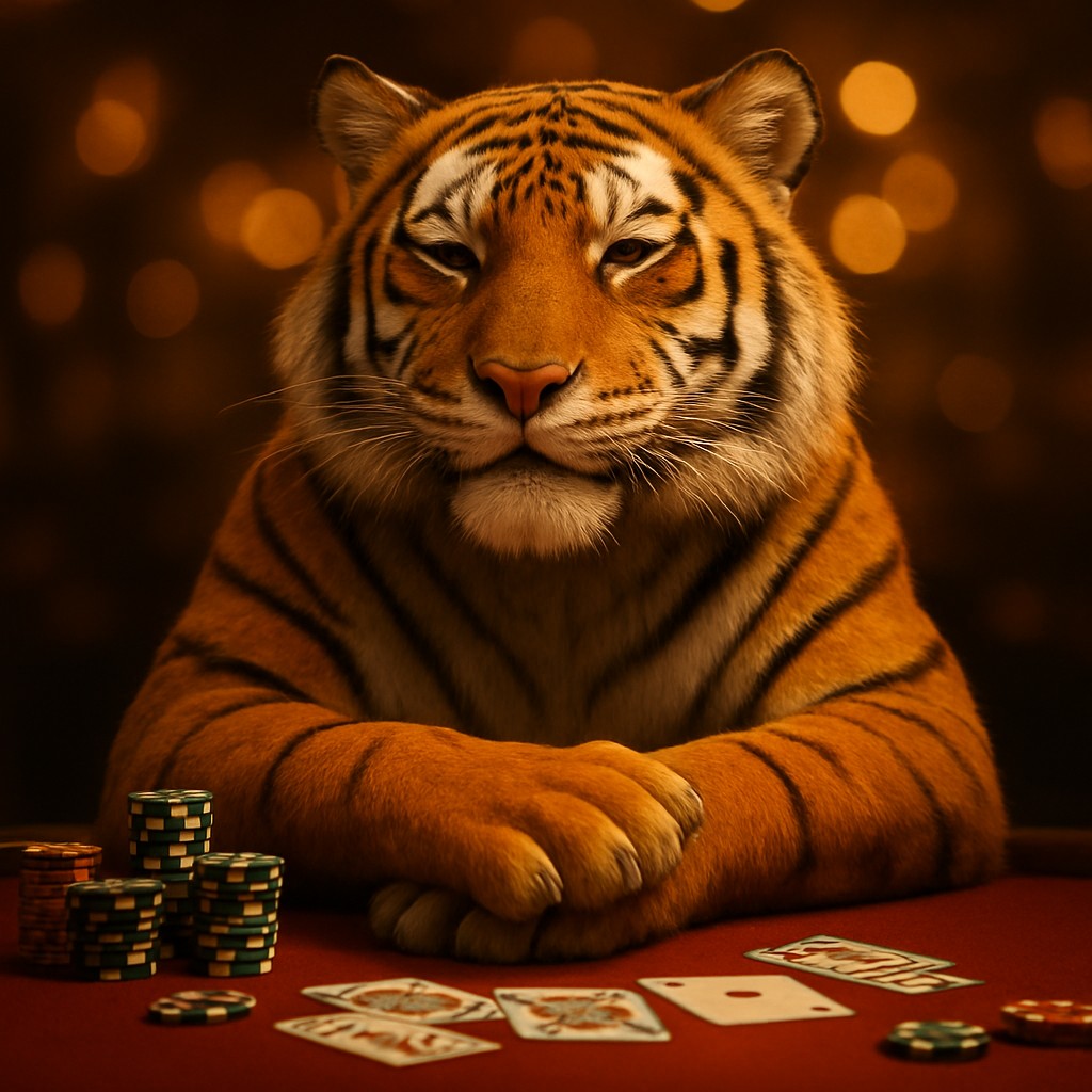 bd9 গেমিং প্ল্যাটফর্মে বিনোদনের খেলার টেবিলে হাসিখুশি টাইগার শাবকের উপস্থিতি